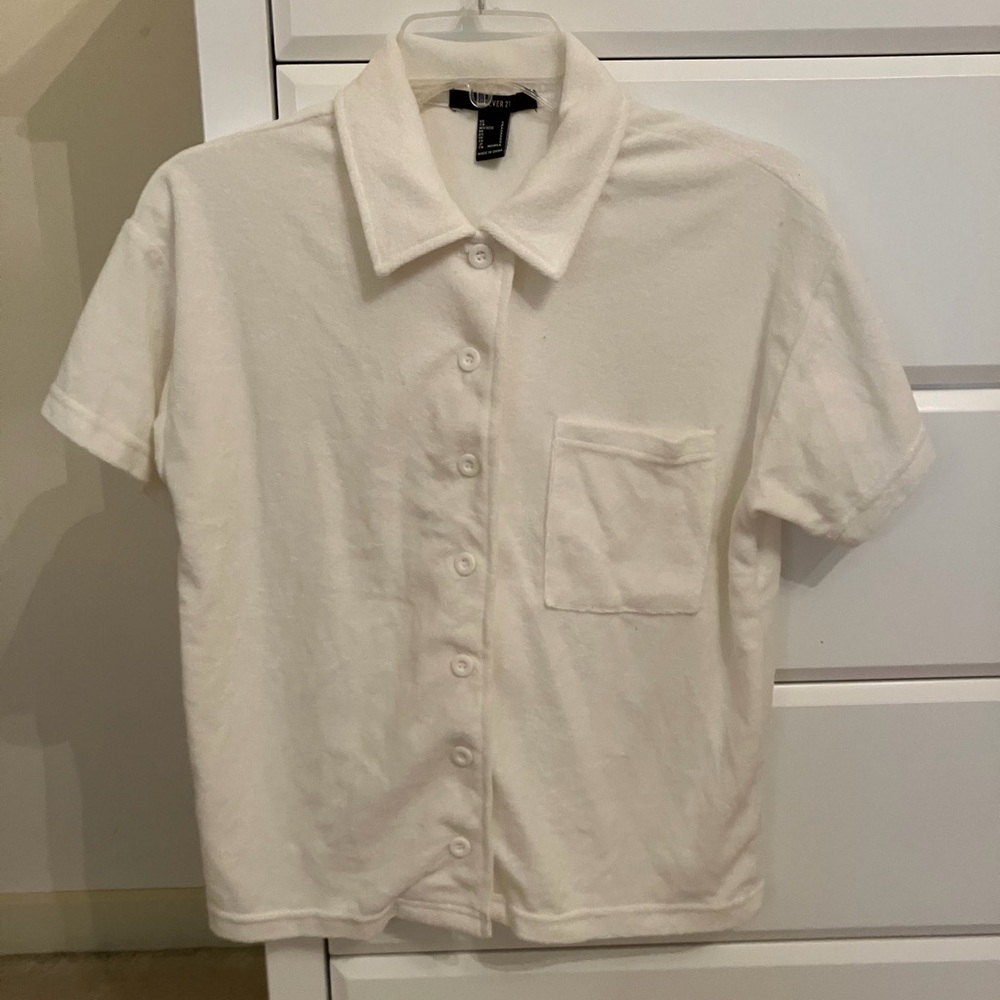 Forever 21 Terry Cloth Button Down